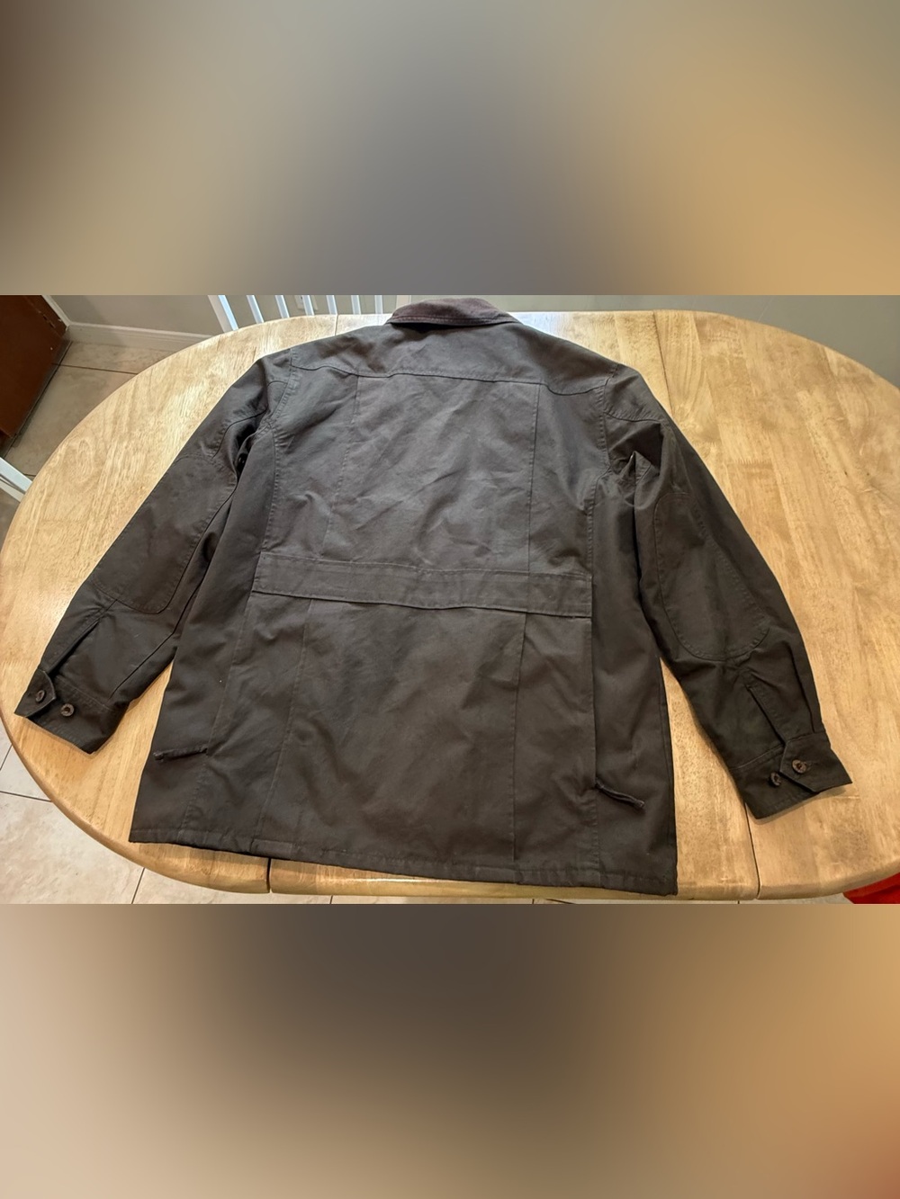 Orvis Heritage Waxed Cotton Field Coat Jacket - Men's Large - Espresso Brown - Picture 16 of 16